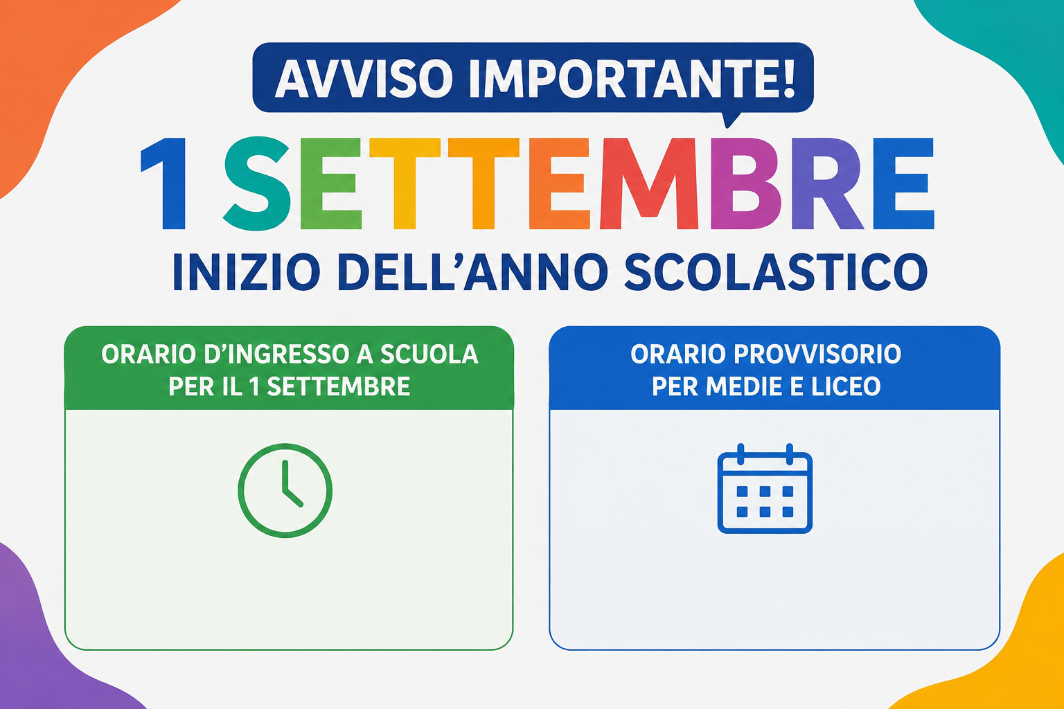 inizio scuola